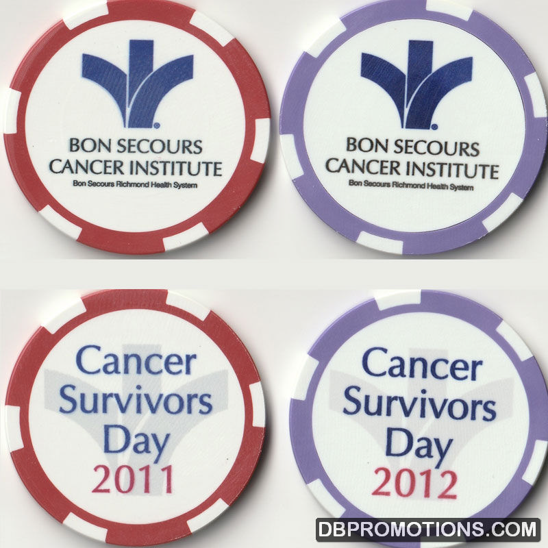 custom promotional chip for bon secours cancer institute hospital